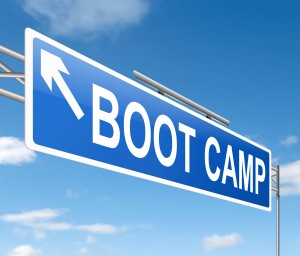 Boot camp concept.